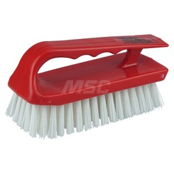 MSC&nbsp;Weiler Scrub Brush, 6 in, Finger Grip Handle, Polypropylene, Medium Firmness