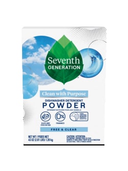 MSC&nbsp;Seventh Generation Dishwasher Detergent Powder, Free & Clear, Fragrance-free, Chlorine Bleach-free