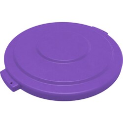MSC&nbsp;Carlisle Trash Container Lid, 32 gal, Round, Purple, HDPE