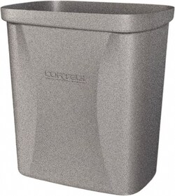 MSC&nbsp;Cortech USA Trash Can, 10 qt, Rectangle, Polyethylene, Flame Retardant