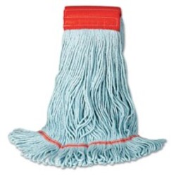 MSC&nbsp;BOARDWALK EchoMop, Looped-End Wet Head, Synthetic/Cotton, Medium, Blue