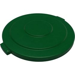 MSC&nbsp;Carlisle Trash Container Lid, Flat, Round, 20 Gallon, HDPE, Brown