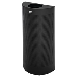 MSC&nbsp;Rubbermaid Commercial Products Waste Container, Half-Round, 12 gal, Stainless Steel, Open Top
