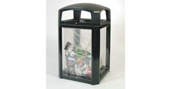 MSC&nbsp;Rubbermaid Trash Can Frame, 50 gal, Resin, Black, Dome Top