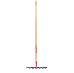 MSC&nbsp;Ames Level Head Rake, 14 Tine, Forged, Wood Handle