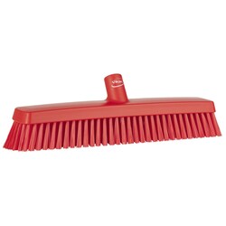 MSC&nbsp;Vikan Push Broom, 16.5 inch, Soft/Stiff Polyester Bristle, Polypropylene Block