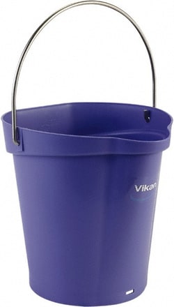 MSC&nbsp;Vikan Bucket, 6 Litre, Polypropylene, Stainless Steel, Purple