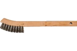 MSC&nbsp;PFERD Small Cleaning Brush, 2x9 Rows, .006 Stainless Steel Wire, Wooden Block
