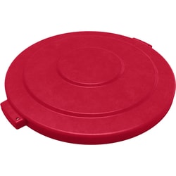 MSC&nbsp;Carlisle Round Waste Bin Lid, 44 Gallon, Red, Polyethylene