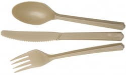 MSC&nbsp;AbilityOne Plastic Knife, Biobased, Tan, High-Impact