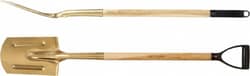 MSC&nbsp;Ampco Spade, Round, Aluminum Bronze, 11 inch Blade, D-Grip Handle