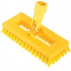 MSC&nbsp;Carlisle Swivel Scrub Brush, 8 in, Polyester, Medium Firmness, Yellow