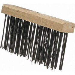 MSC&nbsp;Osborn Push Broom, Steel Wire Bristle, 24 in Wide, 5 in Bristle Length