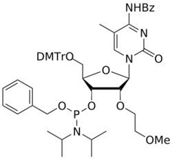 STA PHARMACEUTICAL US LLC&nbsp;2'-MOE MeC(Bz) OBn-amidite | 1 g | InChIKey QEKAHMUJYJRYHR-BZOONRFRSA-N | MW 959.089761998