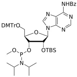 STA PHARMACEUTICAL US LLC&nbsp;2'-OTBS A(Bz) OMe-amidite | 5 g | CAS 118684-39-2 | InChIKey QECBNEWCSSUUAS-XOMUZYEBSA-N