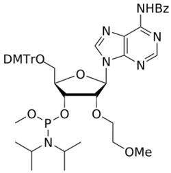STA PHARMACEUTICAL US LLC&nbsp;2'-MOE A(Bz) OMe-amidite | 1 g | InChIKey DCGTWVMJRKYRRL-PSVHYZMASA-N | MW 892.990761998