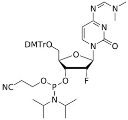 STA PHARMACEUTICAL US LLC&nbsp;2'-F C(dmf) amidite | 25 g | InChIKey LCASHFMAIHZMPJ-DYJFTFOGSA-N | MW 802.885165161