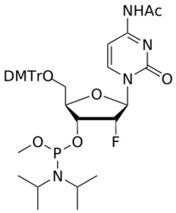 STA PHARMACEUTICAL US LLC&nbsp;2'-F C(Ac) OMe-amidite | 1 g | CAS 1001648-84-5 | InChIKey IGCQRQIRQVZPMT-DJTPZYMWSA-N