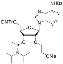 STA PHARMACEUTICAL US LLC&nbsp;2'-MOE A(Bz) Me-amidite | 5 g | InChIKey BMWVECOHLZCXKD-WWHBVNOWSA-N | MW 876.991761998