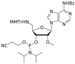 STA PHARMACEUTICAL US LLC&nbsp;2'-OMe 5'-amino(MMTr) A(Bz) amidite | 25 g | CAS 194034-83-8 | InChIKey MEVGZLUMZCNBDF-JIUDHRTHSA-N
