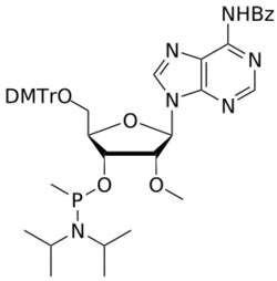 STA PHARMACEUTICAL US LLC&nbsp;2'-OMe A(Bz) Me-amidite | 5 g | InChIKey GICXOURJNDWAPG-NSWJMSGMSA-N | MW 832.938761998