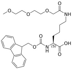 STA PHARMACEUTICAL US LLC&nbsp;Fmoc-{2-[2-(2-methoxyethoxy)ethoxy]acetamido}-Lys-OH | 50 g | CAS 1798310-36-7 | InChIKey IXBUSABBAWBMIE-VWLOTQADSA-N