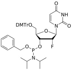 STA PHARMACEUTICAL US LLC&nbsp;2'-F U OBn-amidite | 5 g | InChIKey LXSZAXFOUHFKJS-APEVFGHTSA-N | MW 785.850165161