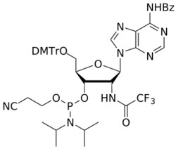 STA PHARMACEUTICAL US LLC&nbsp;2'-Amino(TFA) A(Bz) amidite | 1 g | InChIKey MRKCOSUIEKSHSN-MRKXKXNLSA-N | MW 968.971971487