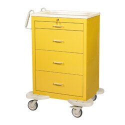 Lakeside Manufacturing Inc Medication Isolation Cart, Yellow, (1) Key Lock,