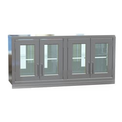 Lakeside Manufacturing Inc Wall-Mounted 55" x 12" Cabinet with Glass Shelves,
