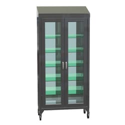 Lakeside Manufacturing Inc&nbsp;Mobile Cabinet-5 Glass Shelves