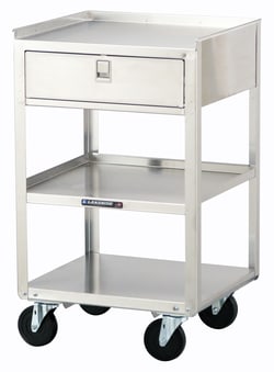 Lakeside Manufacturing Inc&nbsp;Equipment Stand with Drawer, Stainless Steel, 3 Shelf: 16-3/4