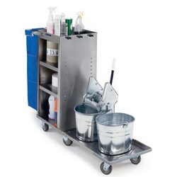 Lakeside Manufacturing Inc Fold-Up Housekeep Cart w Door