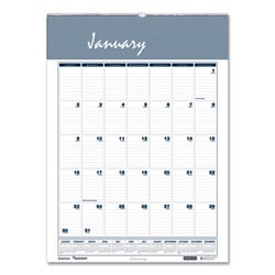 Enterprise Technology Solutions&nbsp;7510016935087, SKILCRAFT 12-Month Wall Calendar, 15.5 x 22, White/Blue/Gray Sheets, 12-Month (Jan to Dec): 2026