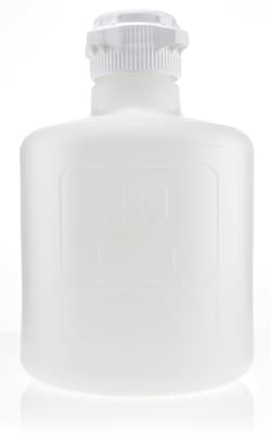 Foxx Life Sciences&nbsp;EZBio Titanium Round (TR) 10L (2.5 Gal) Carboy, Polypropylene (PP), Autoclavable, No Spigot, VersaCap 83B, Round Mixing Carboy with Graduation Marks, Wide Mouth, Double Bagged, Non-Sterile, 1/CS