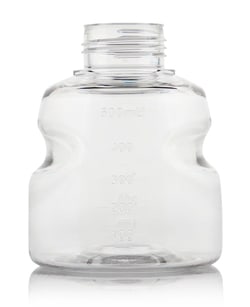 Foxx Life Sciences&nbsp;EZBiopure Titanium Round Media Bottle, 125mL, PETG, single use wide mouth bottle, GL45, No Cap, Non-Sterile, 48/CS
