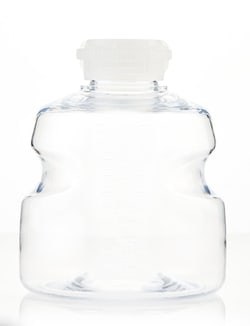 Foxx Life Sciences&nbsp;EZBiopure Titanium Round Media Bottle, 500mL, PETG, single use wide mouth bottle, GL45 Neck with Cap, Sterile, 24/CS
