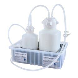 Foxx Life Sciences&nbsp;EZBio Vactrap S XL Vacuum Trap System (Vacuum Flask Alternative) for Aspiration & Vacuum Protection, Shatterproof 4L+2L Aspirator Bottle Assembly with Secondary Container, Bleach Compatible HDPE, Inline Vent Filter, Sterile, 1/EA