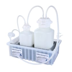 Foxx Life Sciences EZBio Vactrap S XL Vacuum Trap System (Vacuum Flask Alternative) for Aspiration & Vacuum Protection, Shatterproof 4L+1L Aspirator Bottle Assembly with Secondary Container, Autoclavable,Polypropylene, Inline Vent Filter, Sterile, 1/EA