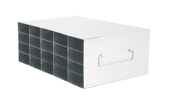 Alkali Scientific&trade; Stainless Steel Upright Freezer Rack for 80 Place Tube Boxes, 5 x 4 Configuration, 20 Box Capacity