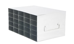 Alkali Scientific&trade; Stainless Steel Upright Freezer Rack for 80 Place Tube Boxes, 5 x 5 Configuration, 25 Box Capacity