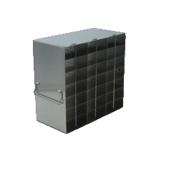 Alkali Scientific&trade; Stainless Steel Upright Freezer Rack for 0.2ml Tube 96-Well PCR Boxes 3 x 7 Configuration, 21 Box Capacity