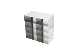 Alkali Scientific&trade; Upright Stainless-Steel Freezer Racks for 3” Boxes- Rack Only- 2 Boxes Deep x 4 Boxes High