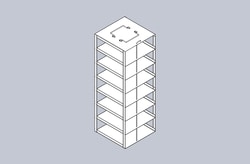 Alkali Scientific&nbsp;Vertical Rack for 3.75 boxes H