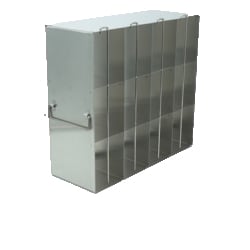 Alkali Scientific&trade; Stainless Steel Upright Freezer Rack for SBS Formatted Boxes (Micronic, Fluidx), 4x3 configuration, 12 Box Capacity