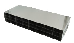 Alkali Scientific&trade; Stainless Steel Upright Freezer Rack for 80 Place Tube Boxes, 8 x 3 Configuration, 24 Box Capacity
