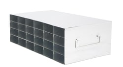 Alkali Scientific&trade; Stainless Steel Upright Freezer Rack for 80 Place Tube Boxes, 6 x 4 Configuration, 24 Box Capacity