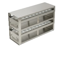 Alkali Scientific&trade; Upright Freezer Drawer Rack for 50mL Centrifuge Tubes – Rack Only (2 Drawers, 60 Tubes)
