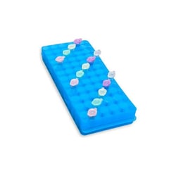 Alkali Scientific&nbsp;ASI&trade; Reversible Rack for 60 x 1.5/2.0mL or 0.5mL Microtubes, Blue, 5/Pack