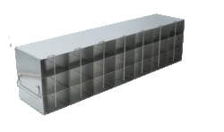 Alkali Scientific&trade; Stainless Steel Upright Freezer Rack for 96-Well Microtube Boxes, 7 x 3 Configuration, 21 Box Capacity